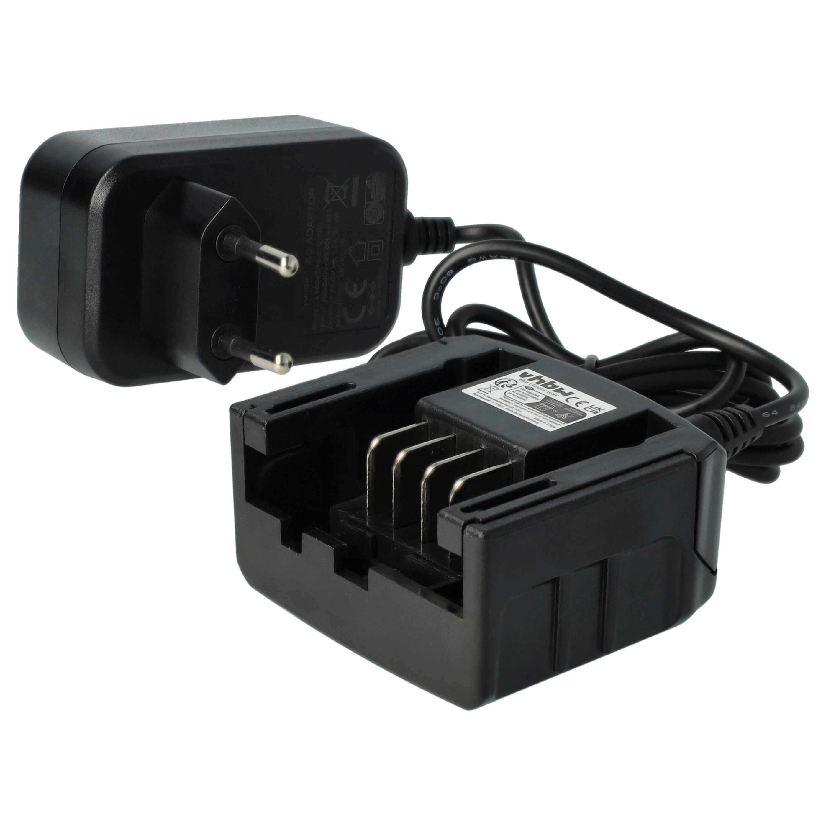 vhbw Ladegerät kompatibel mit Black & Decker BDCH188N, BDCJS18, BDCR18, BDCROS18, BDCDS18, BDCF18 Werkzeug Li-Ion-Akkus, 12-20V