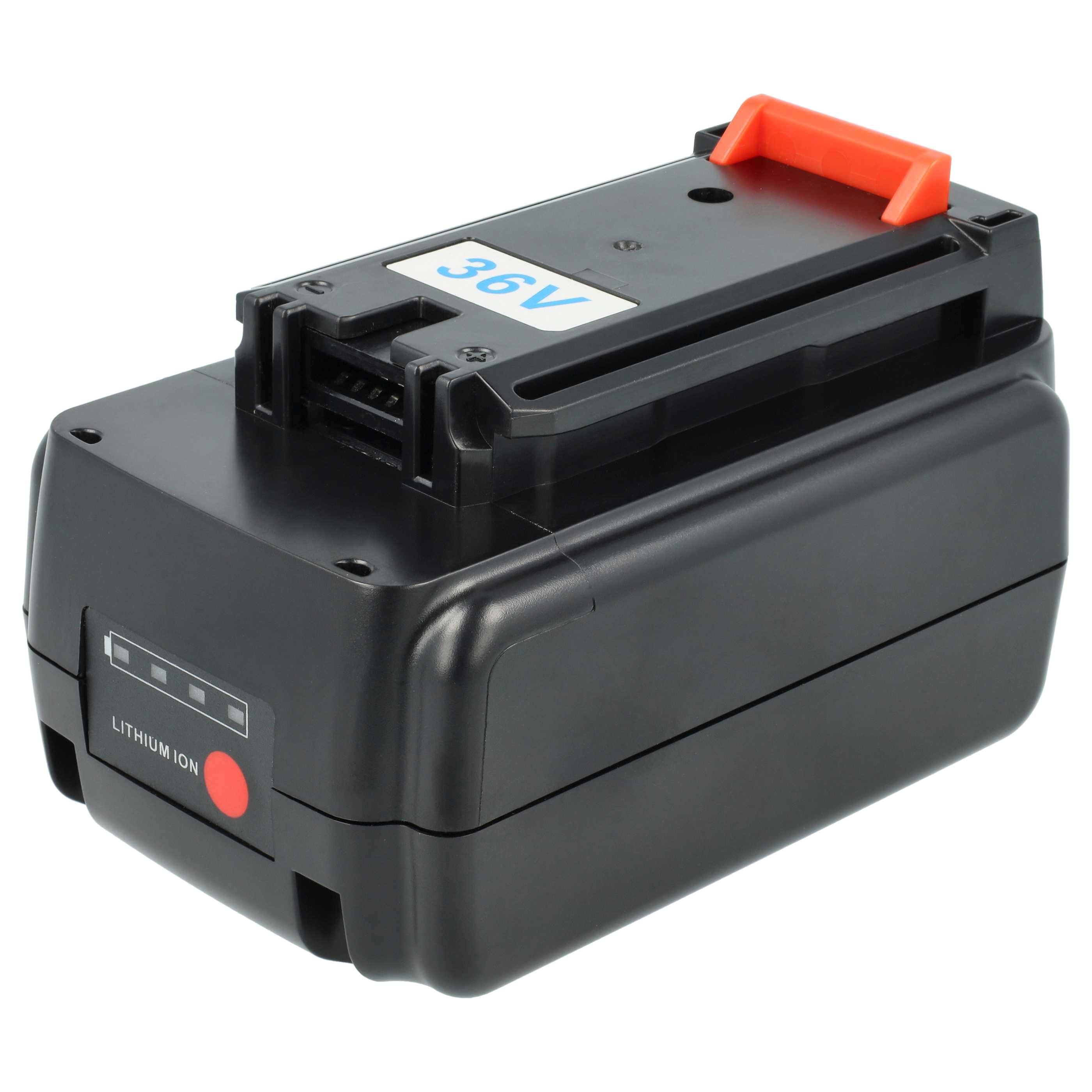 vhbw Akku kompatibel mit Black & Decker CLMA4820L2, CLMA4825L2-QW, CLM3825L2-QW, BCSTA536L1-QW Werkzeug (3000 mAh, Li-Ion, 36 V)