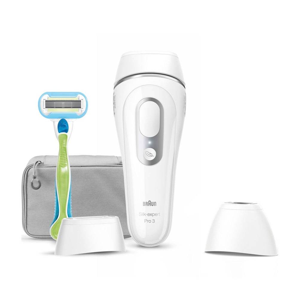 Braun PL3122 Silkexpert Pro 3 Epilierer mit Lichtimpulsen weiß/silber