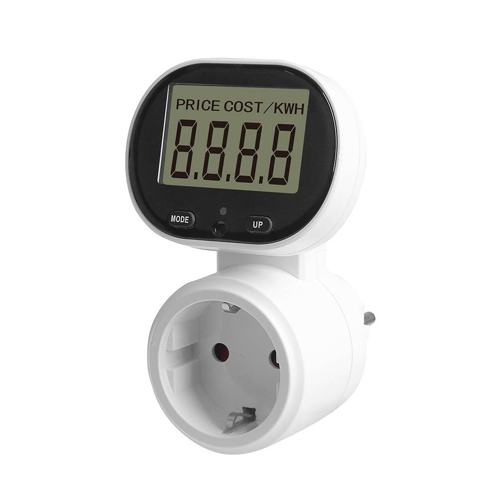 Stromzähler für Steckdose mit Dual Tarif Modus 230V 50Hz