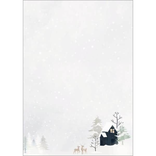 Weihnachtspapier A4 90g 25 Blatt Cozy Christmas Watercolor