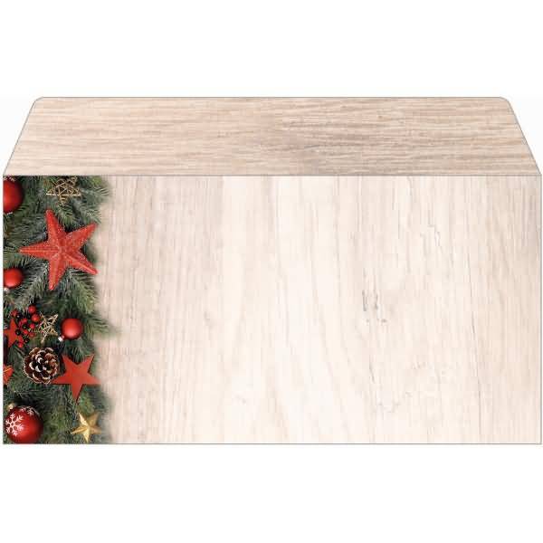 Weihnachtsumschlag DIN lang 90g 50 Stück Chalet Style