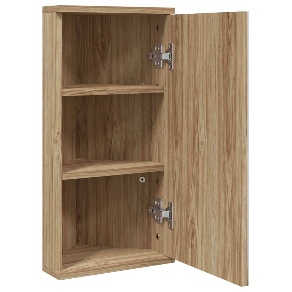 vidaXL Eck-Spiegelschrank Eichen-Optik 30x24x60 cm
