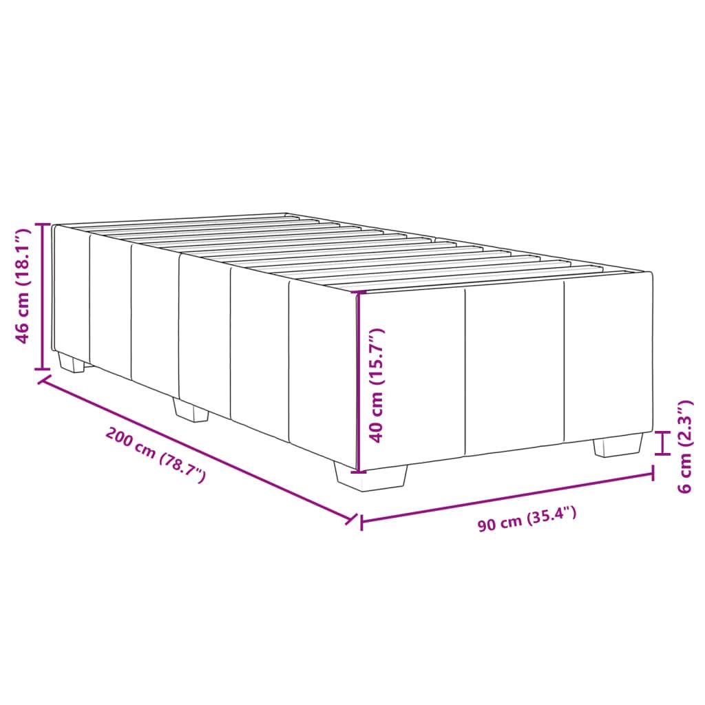 vidaXL Bettgestell ohne Matratze Blau 90x200 cm Stoff