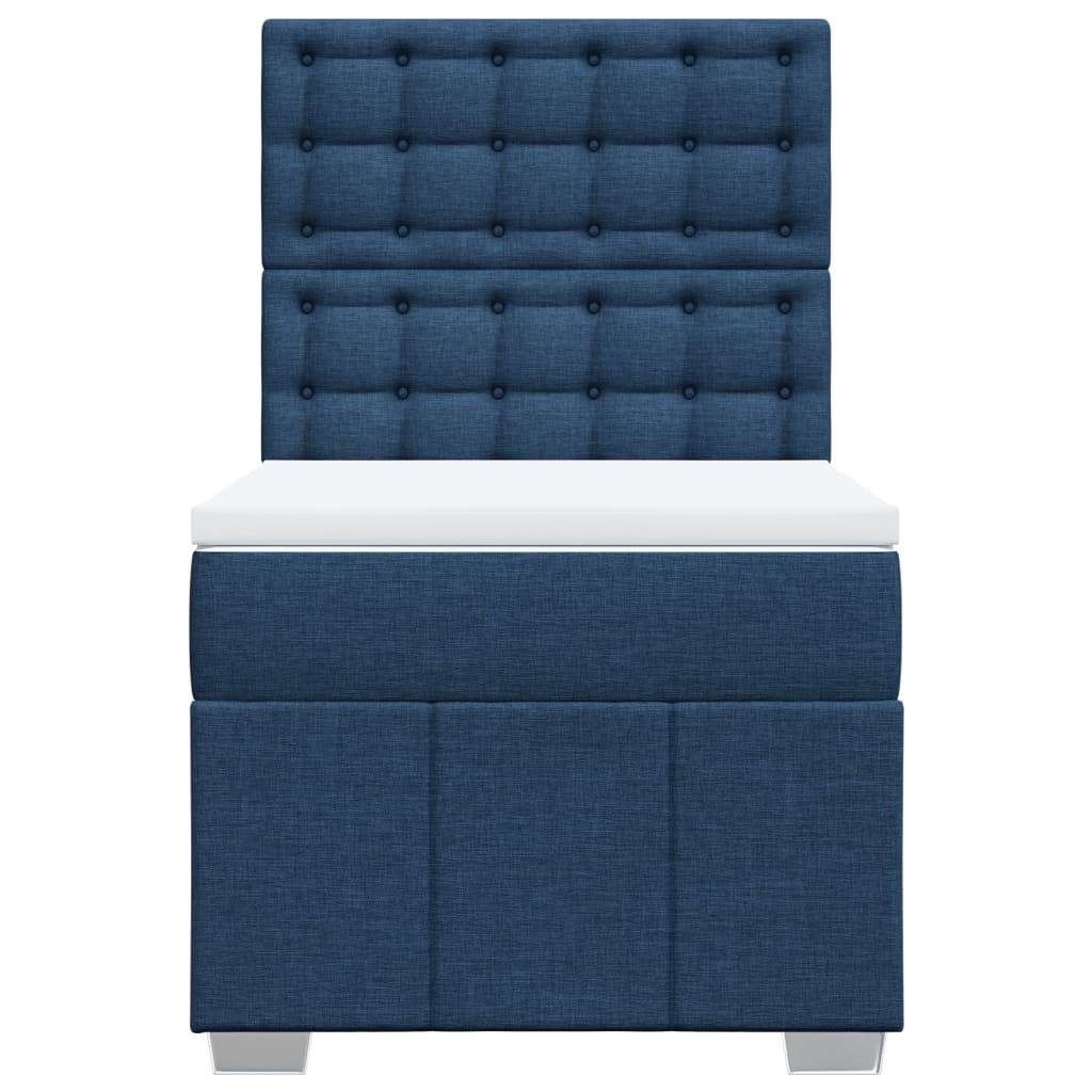 vidaXL Boxspringbett mit Matratze Dunkelgrau 90x190 cm Stoff