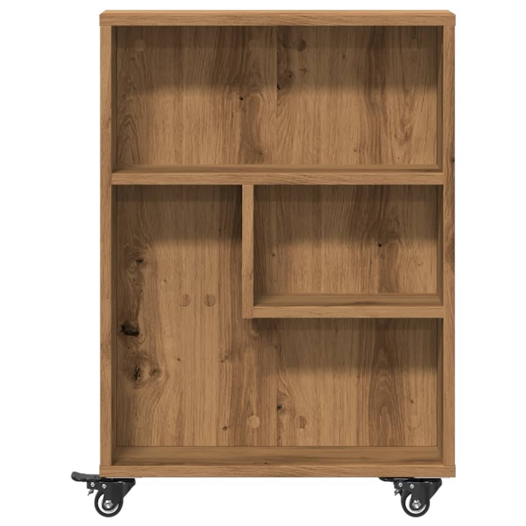 vidaXL Aufbewahrungswagen Schmal Artisan-Eiche 48x13x68 Holzwerkstoff