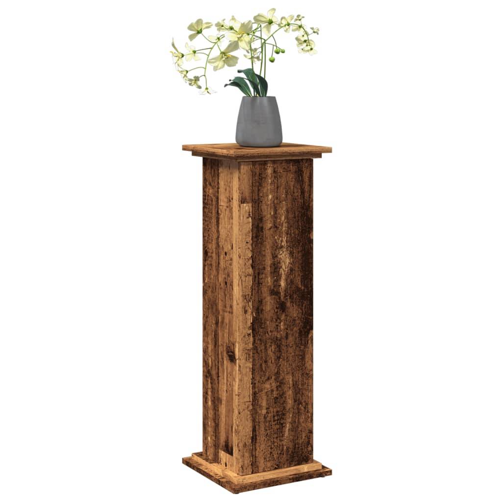 vidaXL Postament mit Stauraum Altholz-Optik 31x30x90 cm Holzwerkstoff