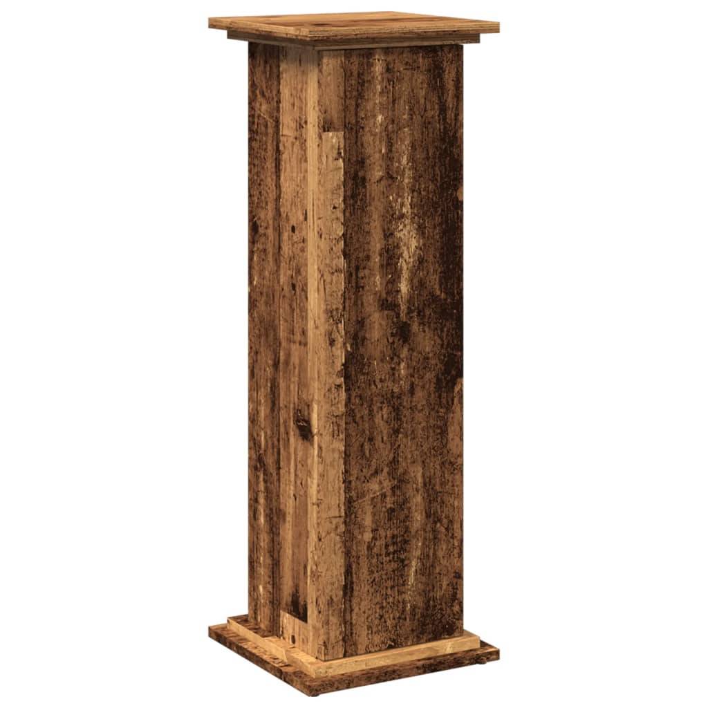 vidaXL Postament mit Stauraum Altholz-Optik 31x30x90 cm Holzwerkstoff