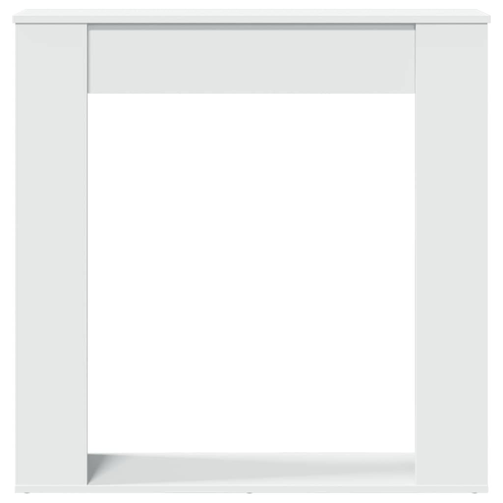 vidaXL Kaminumrandung Weiß 100x20x100 cm Holzwerkstoff
