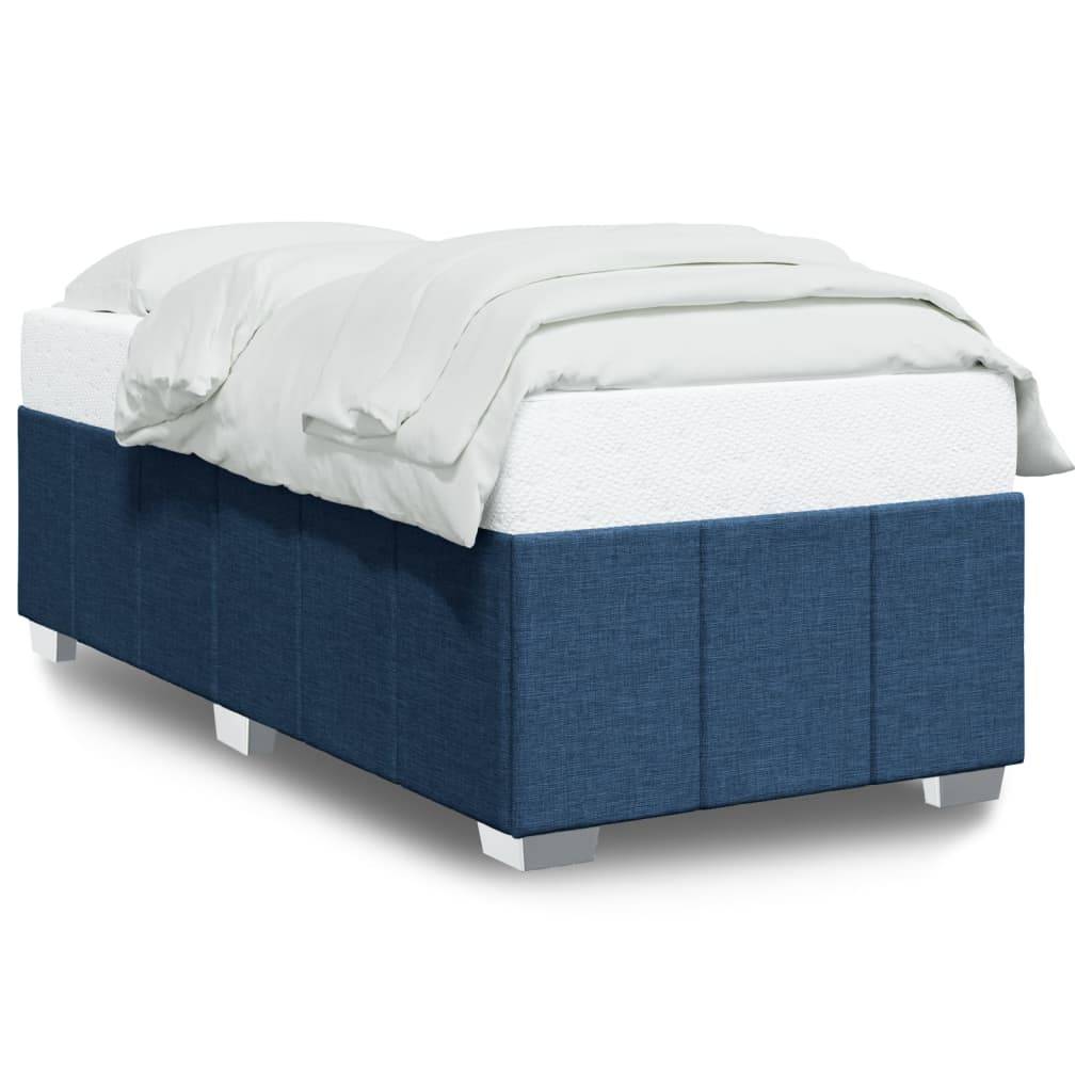 vidaXL Bettgestell ohne Matratze Blau 90x200 cm Stoff