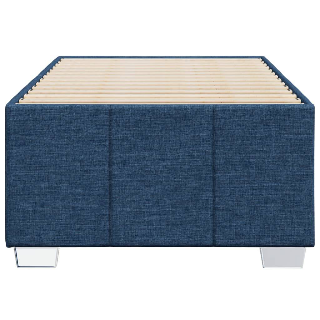 vidaXL Bettgestell ohne Matratze Blau 90x200 cm Stoff