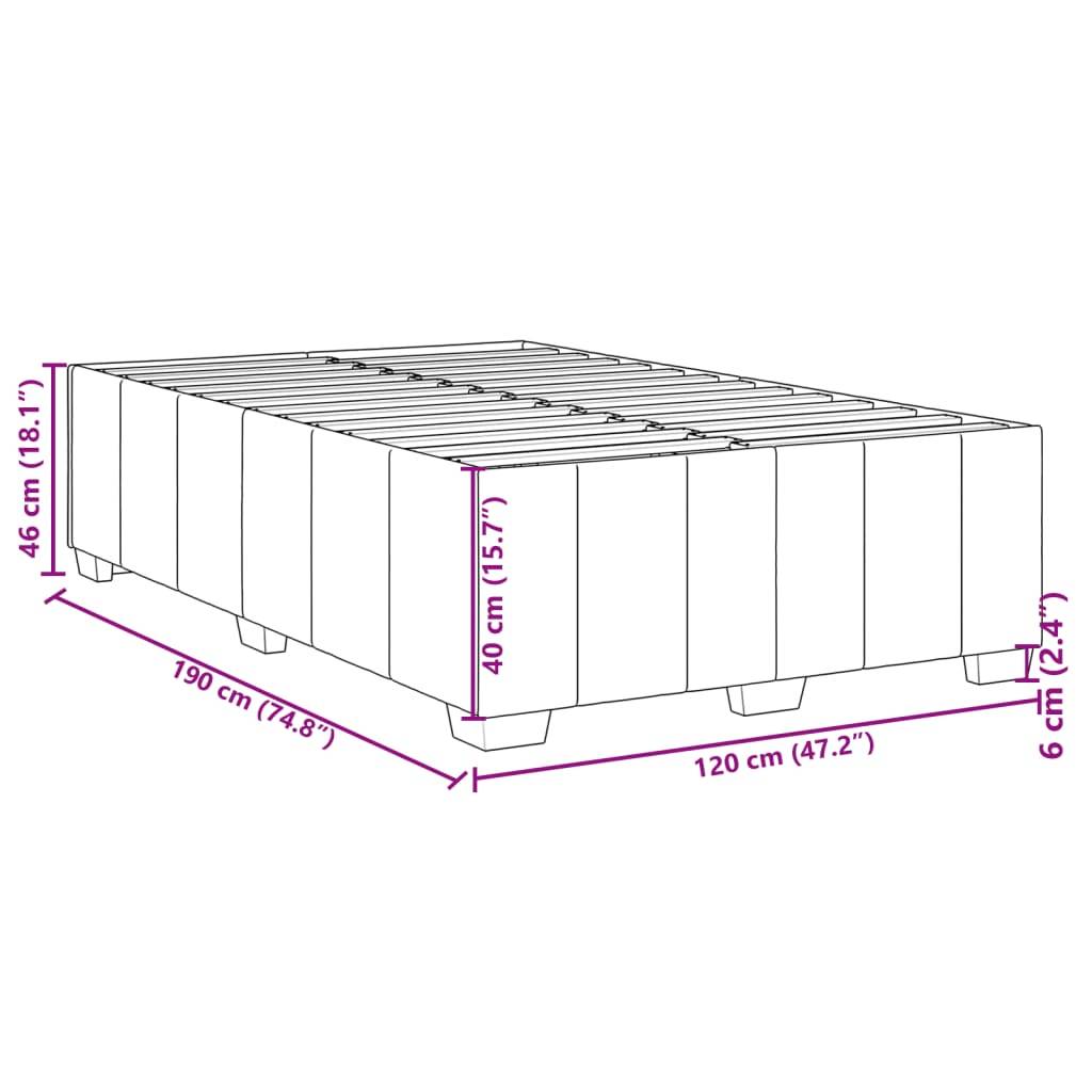 vidaXL Bettgestell ohne Matratze Creme 120x190 cm Stoff