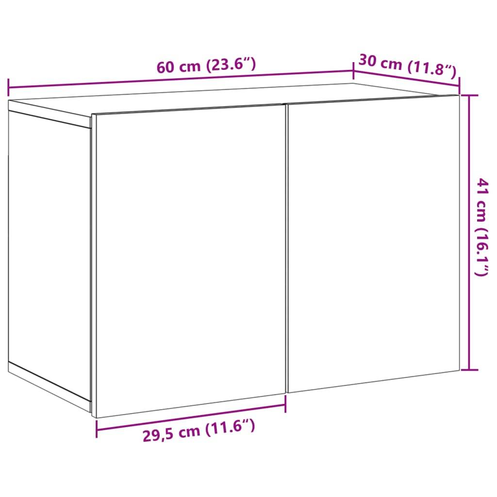 vidaXL TV-Wandschrank Artisan-Eiche 60x30x41 cm