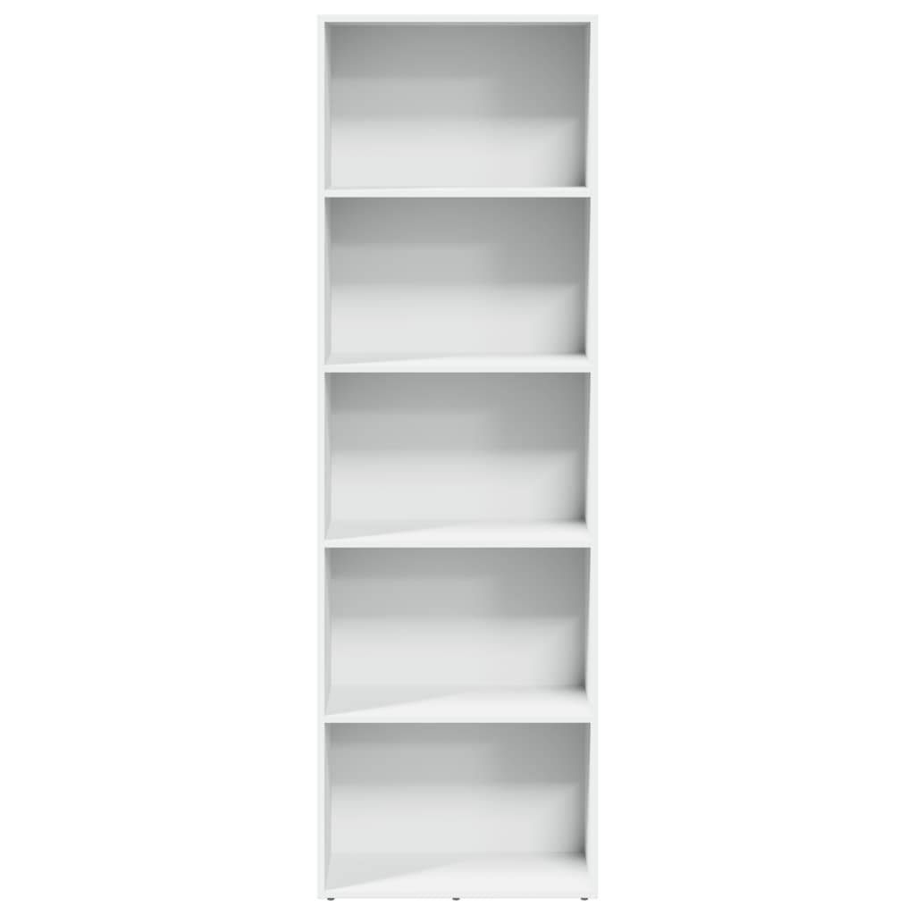 vidaXL Bücherregal Weiß 60x30x189 cm Holzwerkstoff
