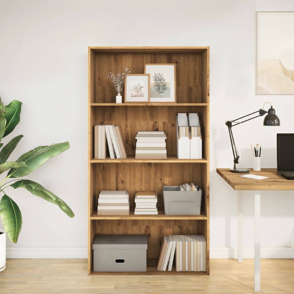 vidaXL Bücherregal Artisan-Eiche 80x30x152 cm Holzwerkstoff