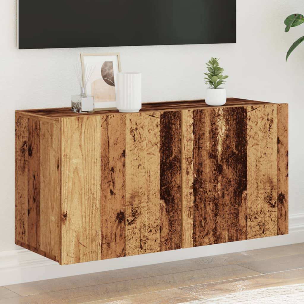 vidaXL TV-Wandschrank Altholz-Optik 80x30x41 cm