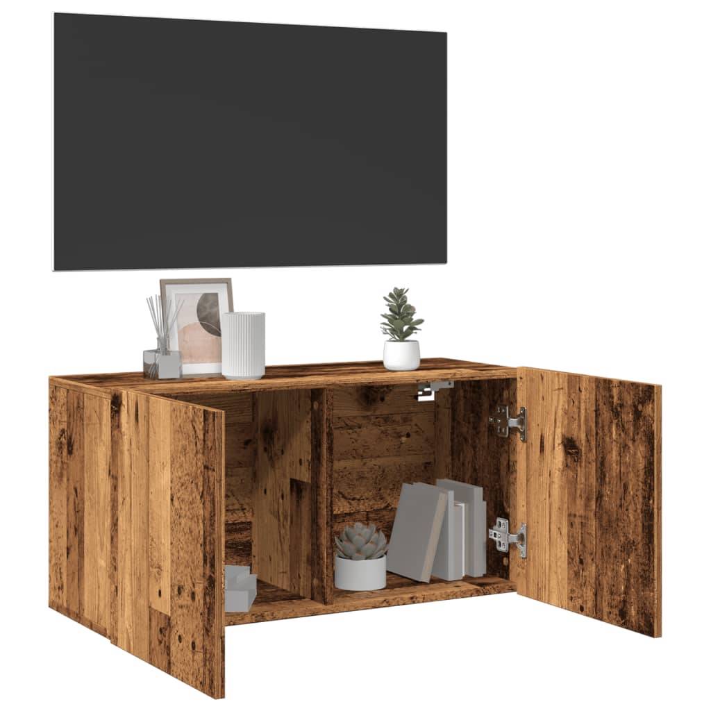 vidaXL TV-Wandschrank Altholz-Optik 80x30x41 cm