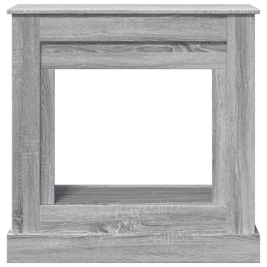 vidaXL Kaminumrandung Grau Sonoma 90x30x90 cm Holzwerkstoff