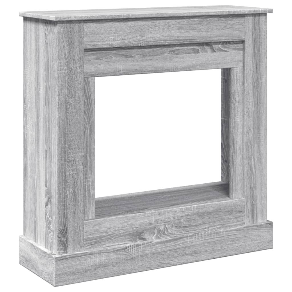 vidaXL Kaminumrandung Grau Sonoma 90x30x90 cm Holzwerkstoff