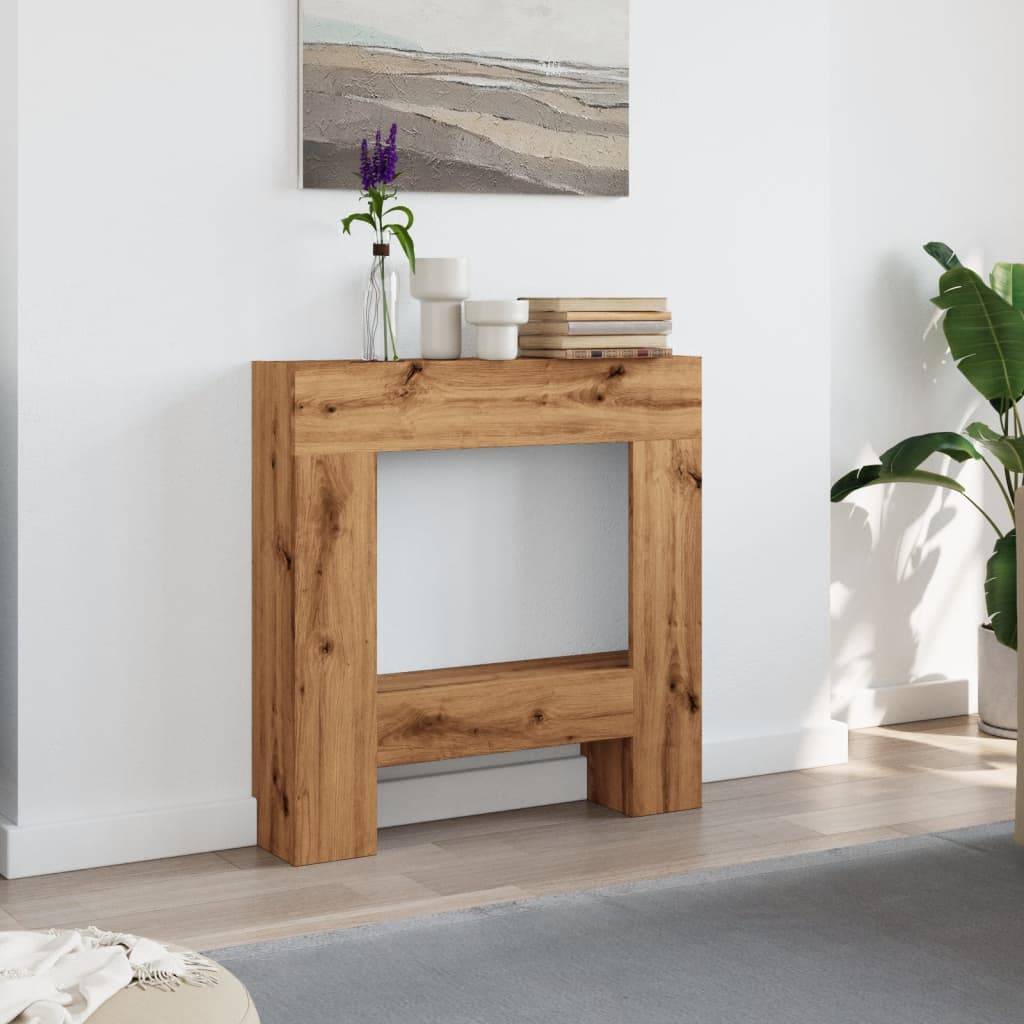 vidaXL Kaminumrandung Artisan-Eiche 81x18x82 cm Holzwerkstoff