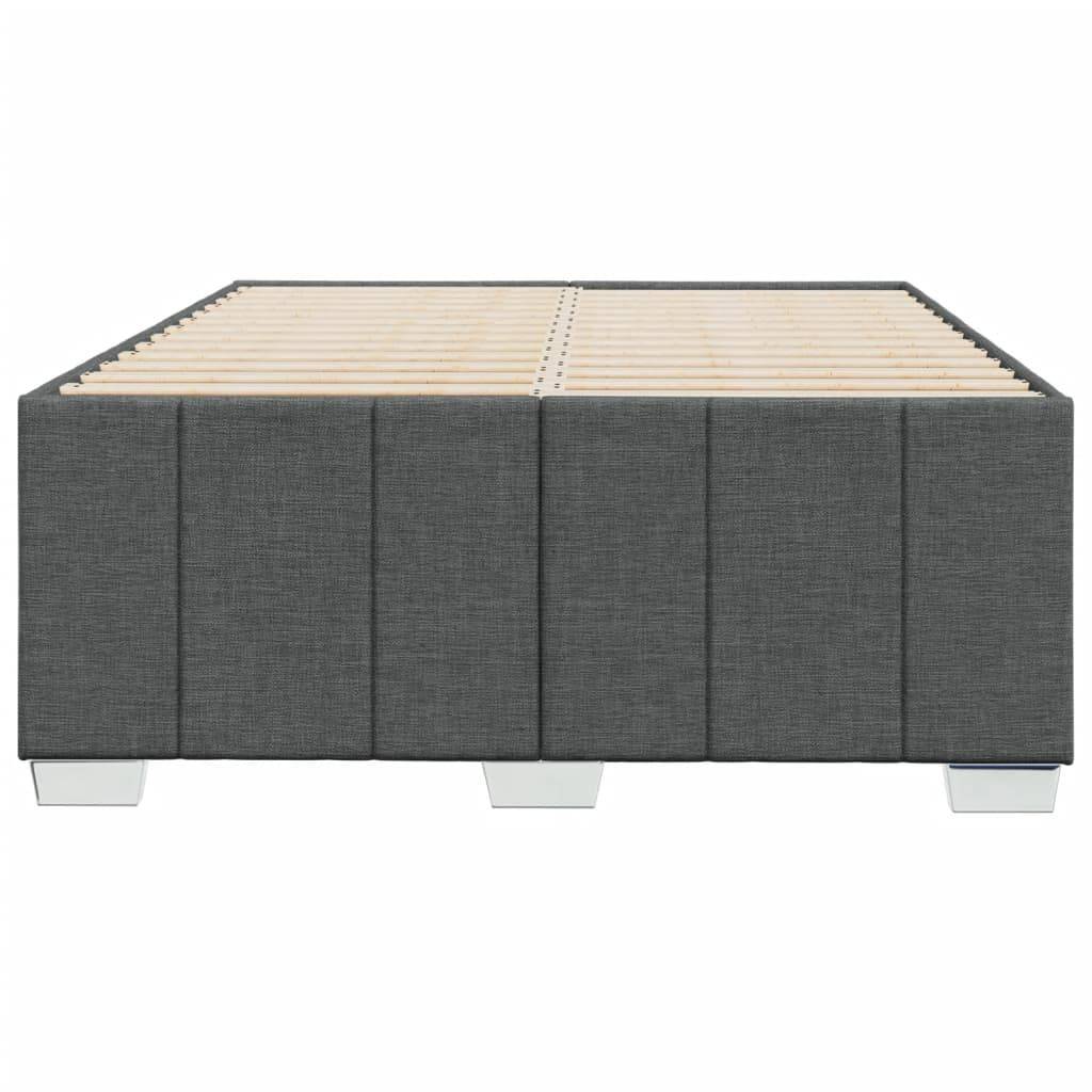vidaXL Bettgestell ohne Matratze Dunkelgrau 120x190 cm Stoff
