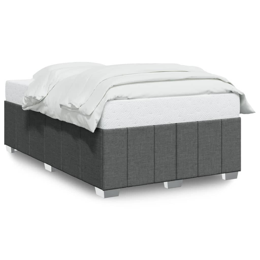 vidaXL Bettgestell ohne Matratze Dunkelgrau 120x190 cm Stoff
