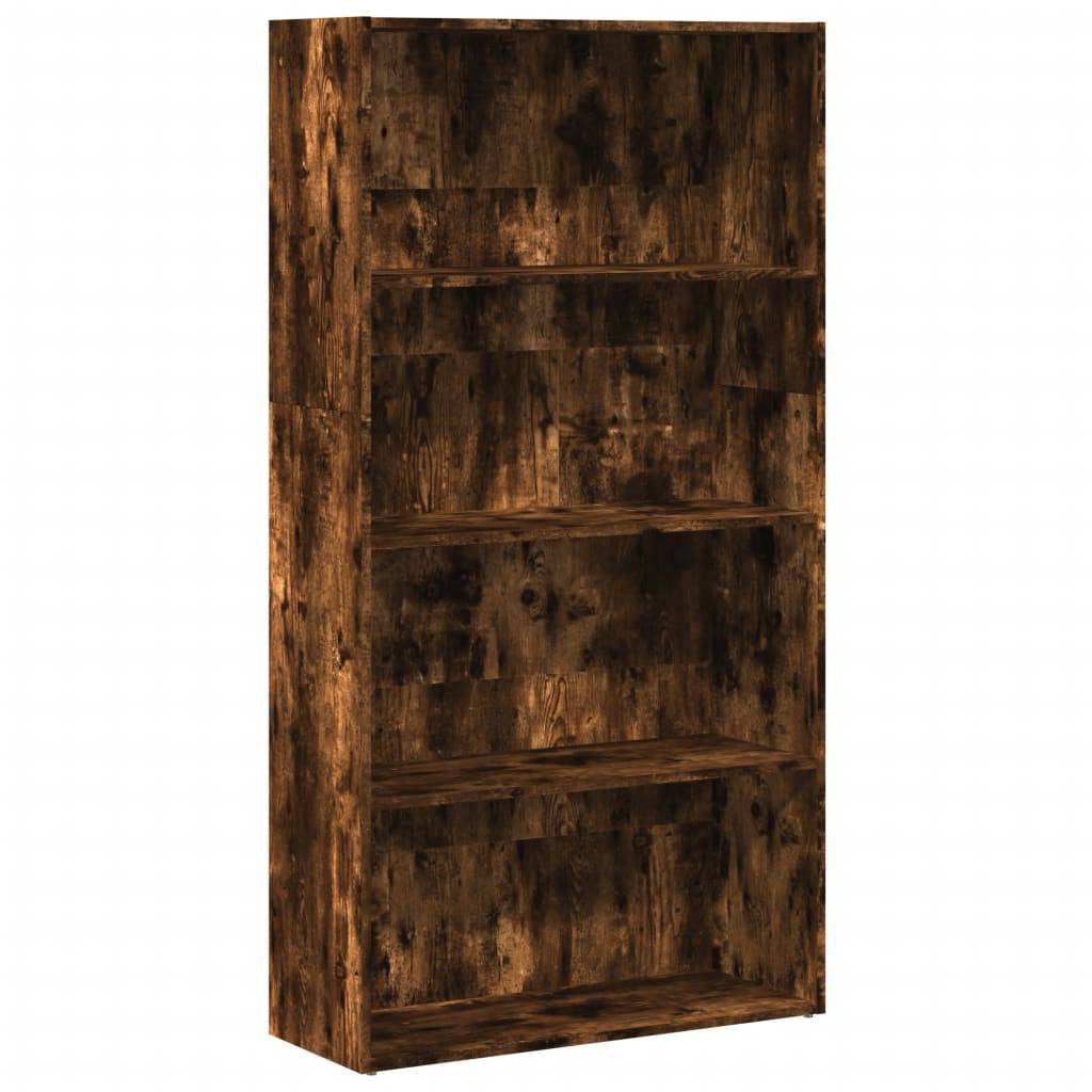 vidaXL Bücherregal Räuchereiche 80x30x152 cm Holzwerkstoff