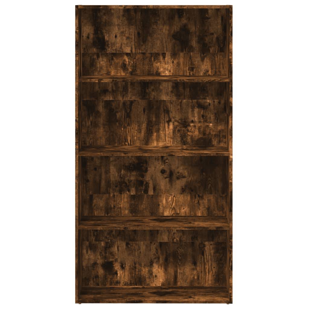 vidaXL Bücherregal Räuchereiche 80x30x152 cm Holzwerkstoff