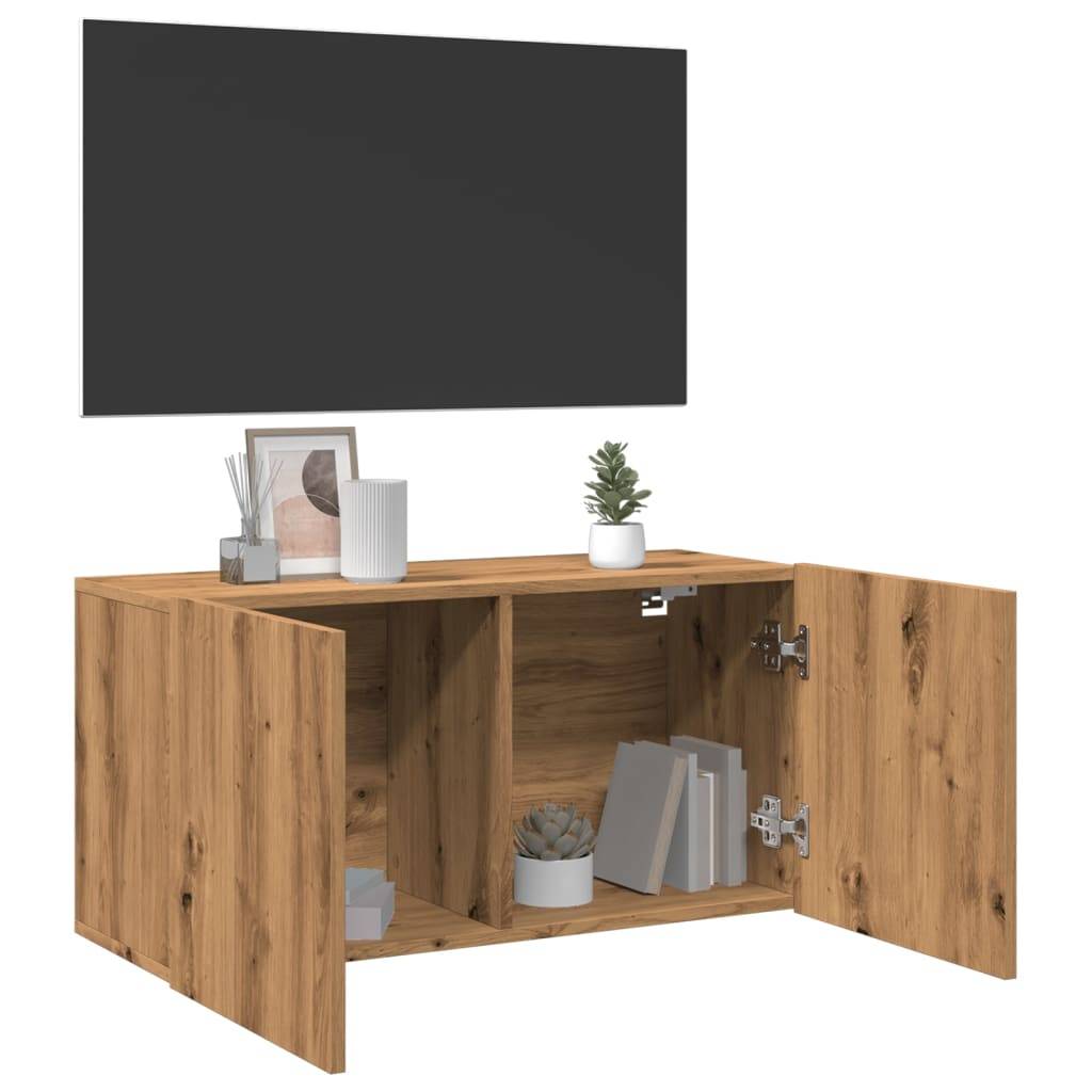 vidaXL TV-Wandschrank Artisan-Eiche 80x30x41 cm
