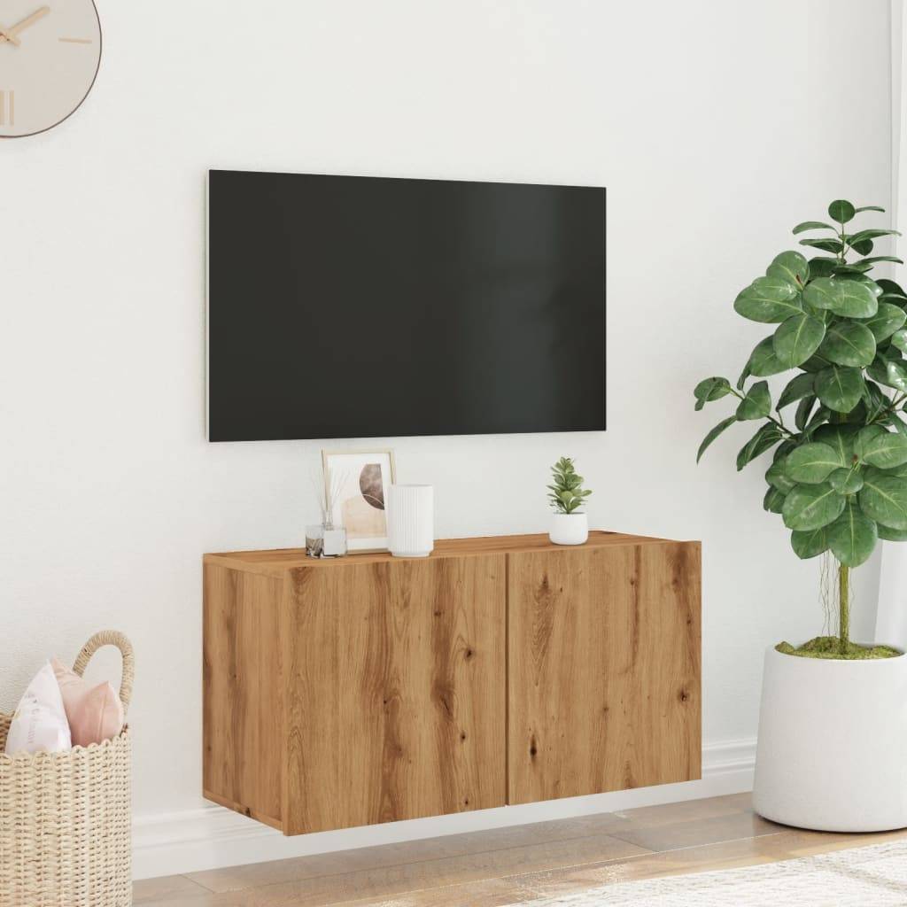 vidaXL TV-Wandschrank Artisan-Eiche 80x30x41 cm