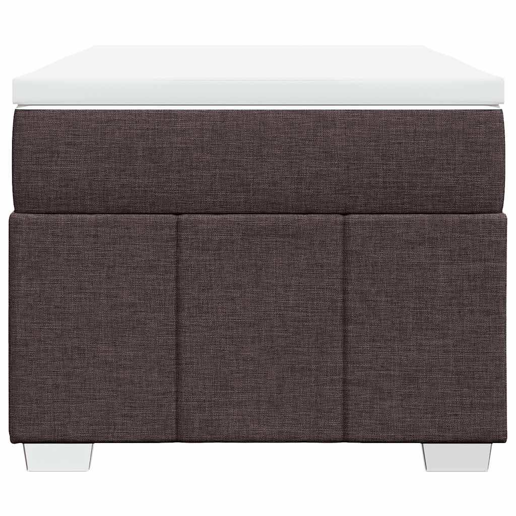 vidaXL Boxspringbett mit Matratze Dunkelbraun 100x200 cm Stoff