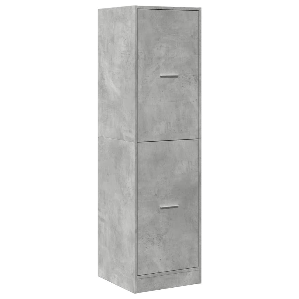 vidaXL Apothekerschrank Betongrau 40x41x144,5 cm Holzwerkstoff