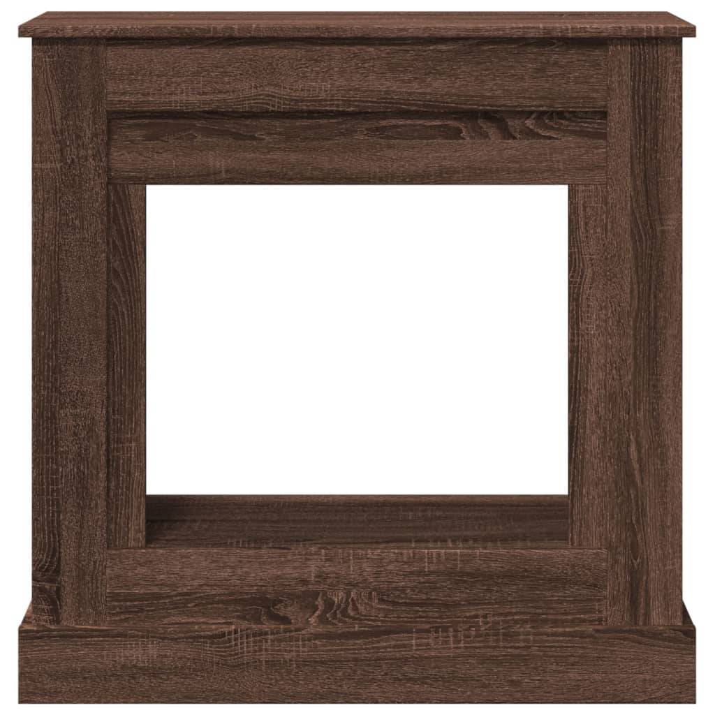 vidaXL Kaminumrandung Braun Eichen-Optik 90x30x90 cm Holzwerkstoff