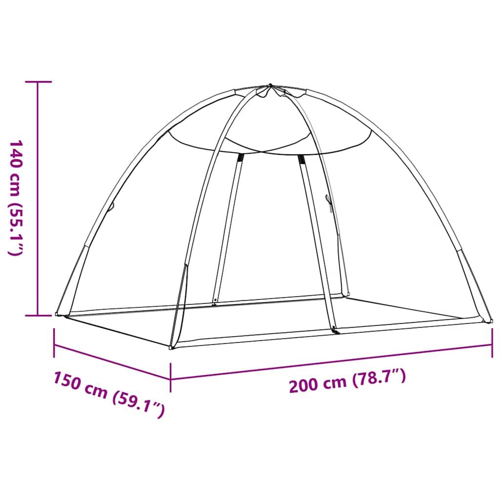 vidaXL Moskito-Netzzelt Mongolisch 220 Mesh Weiß 200x150x140 cm