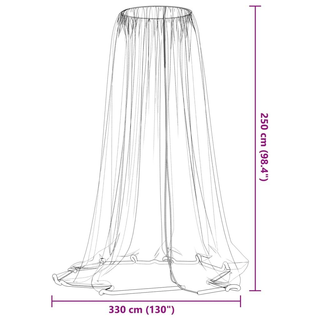 vidaXL Moskitonetz für Sonnenschirm 220 Mesh Schwarz Φ330x250 cm