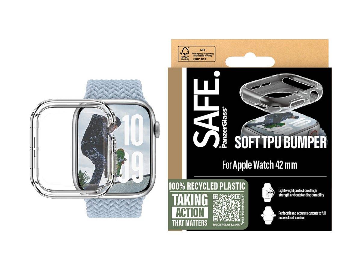 PANZERGLASS - SAFE. by PanzerGlass - Stoßstange für Smartwatch - 42mm - Thermoplastisches Polyurethan (TPU)