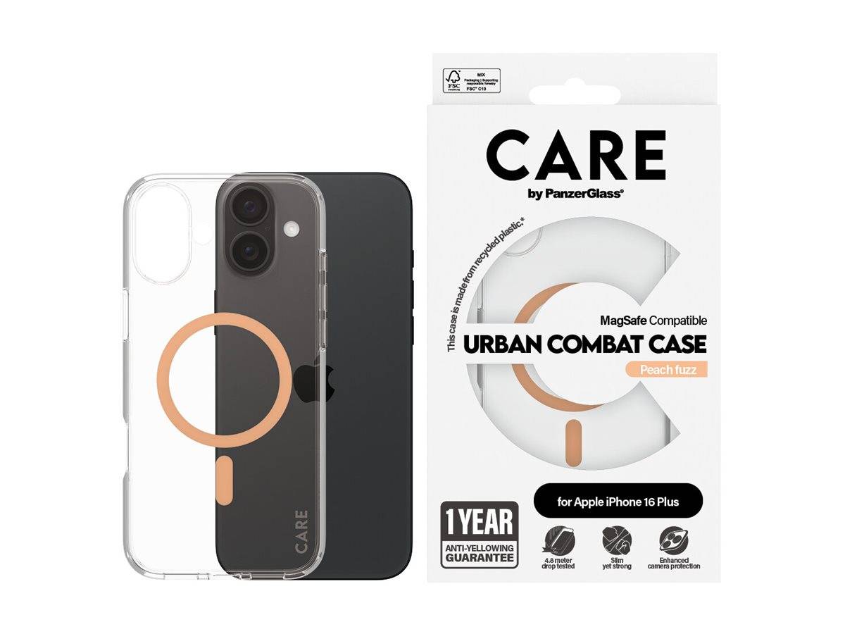 PANZERGLASS - CARE by PanzerGlass Urban Combat - Hintere Abdeckung für Mobiltelefon - kompatibel mit MagSafe - Thermopla