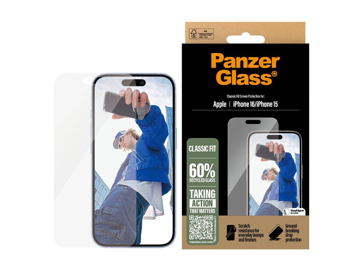 PanzerGlass - Bildschirmschutz für Handy - klassische Passform