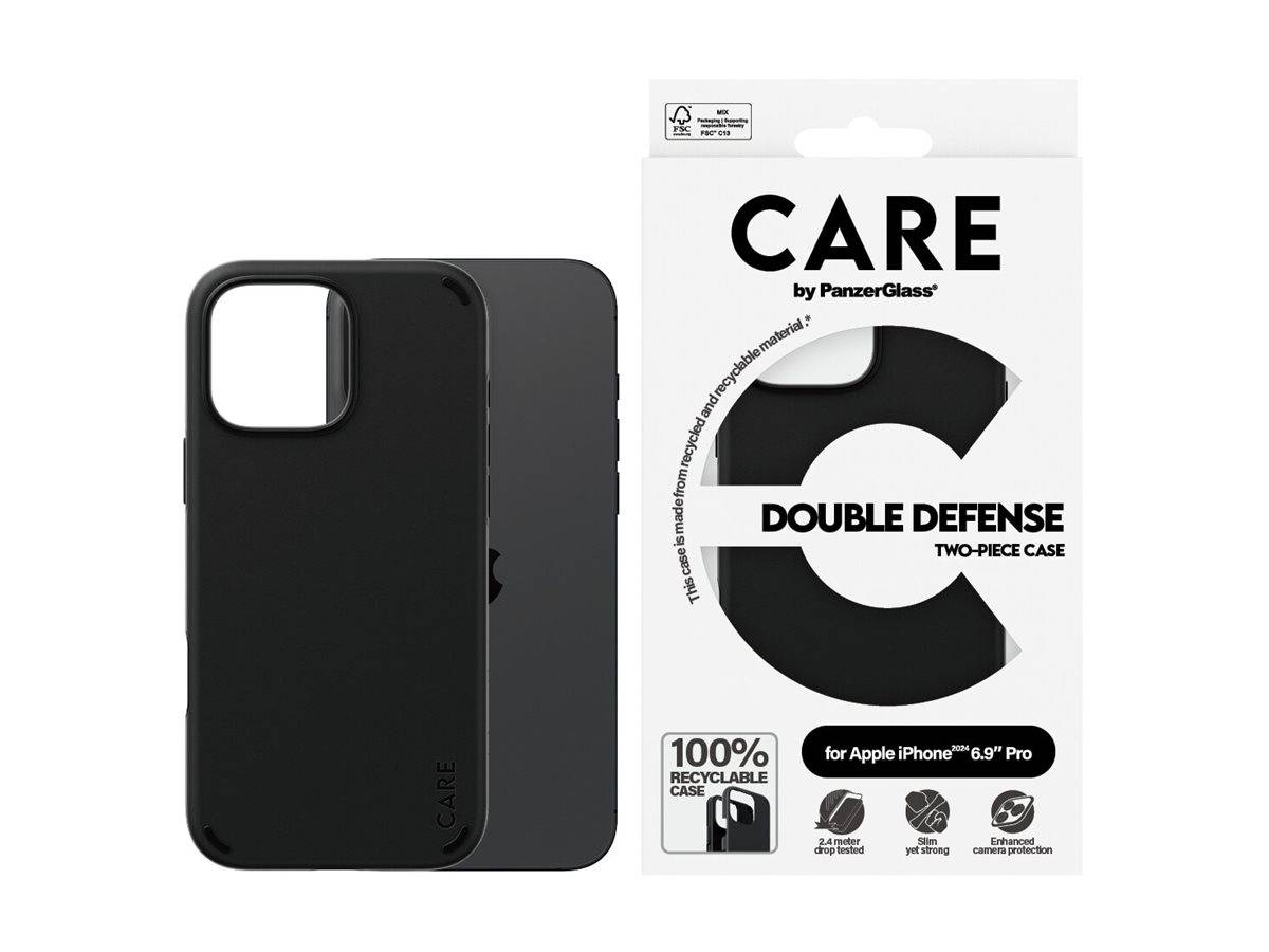PANZERGLASS - CARE by PanzerGlass Double Defense - Hintere Abdeckung für Mobiltelefon - Thermoplastisches Polyurethan (T