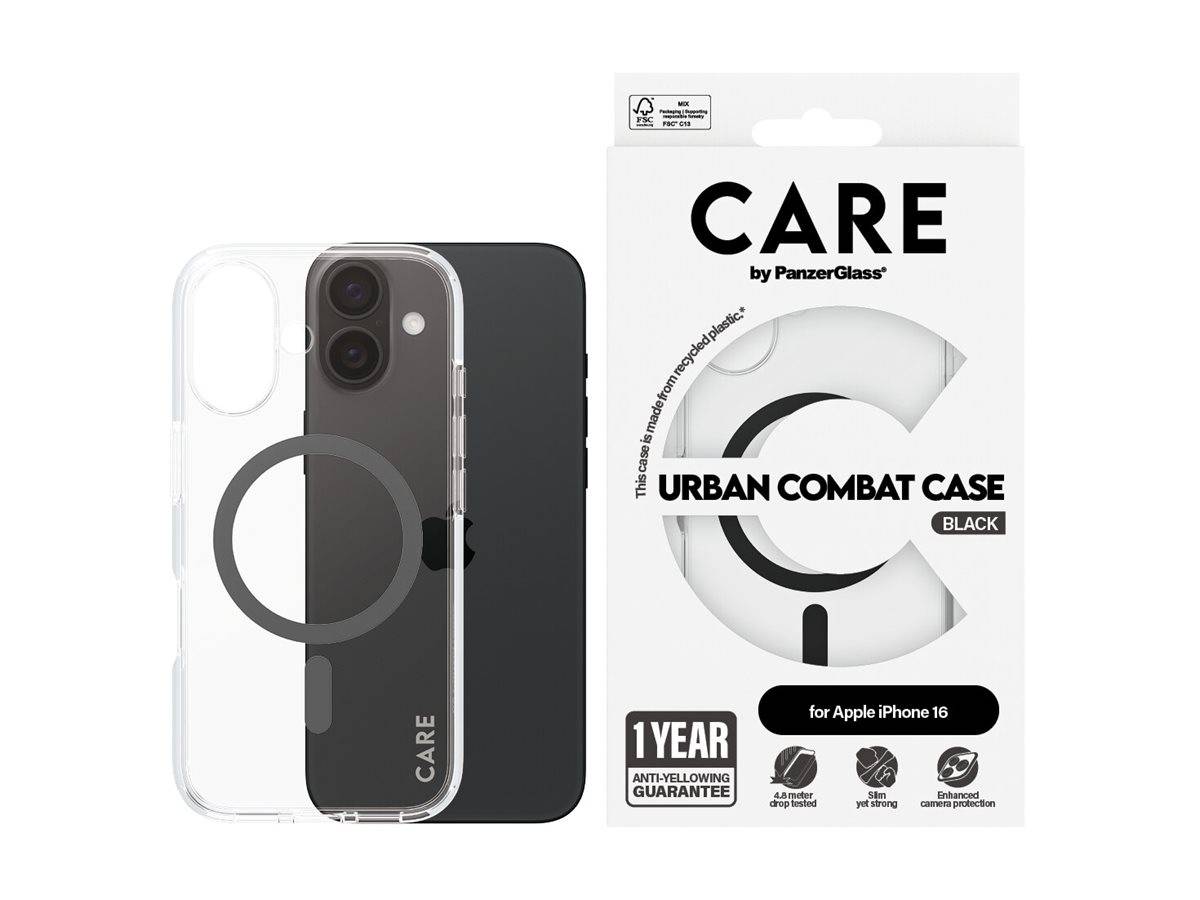 PANZERGLASS - CARE by PanzerGlass Urban Combat - Hintere Abdeckung für Mobiltelefon - kompatibel mit MagSafe - Thermopla