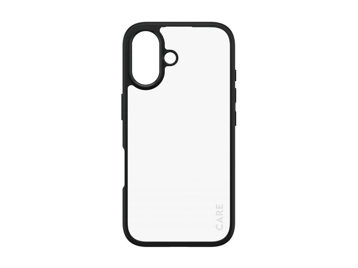Schwarze Smartphone-Schutzhülle mit großem Dual-Kamera-Ausschnitt und 
