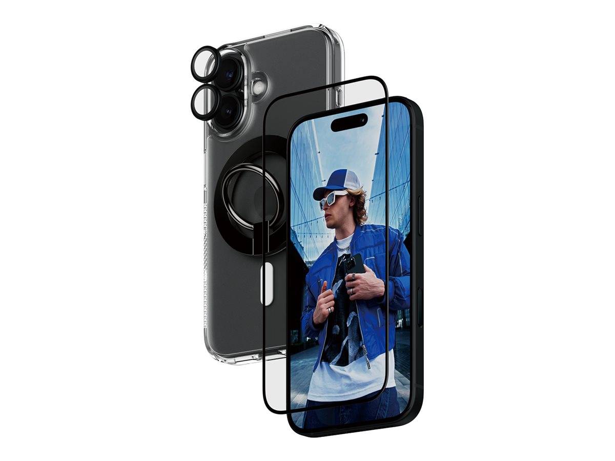PanzerGlass 4-in-1 Pack hintere Abdeckung für Mobiltelefon ultraweite Passform mit EasyAligner kompatibel MagSafe recycelter Kunststoff Screen