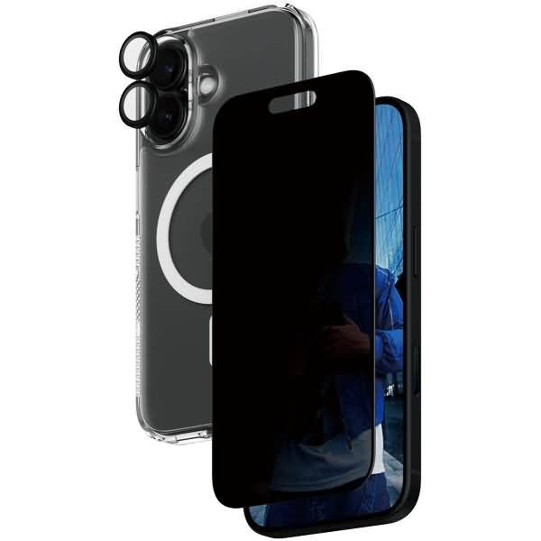 PanzerGlass 3-in-1 Privacy Protection iPhone 16