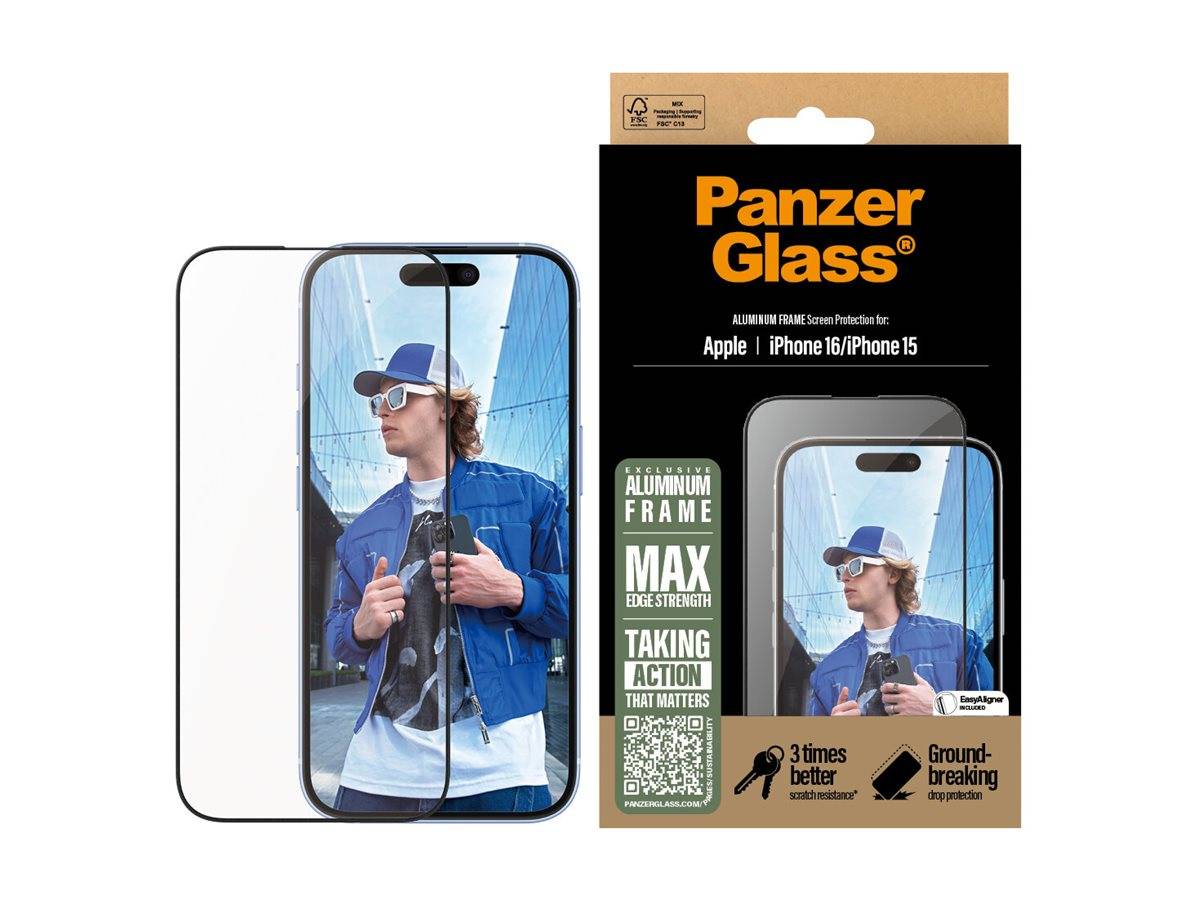 PanzerGlass - Bildschirmschutz für Handy - ultrabreite Passform