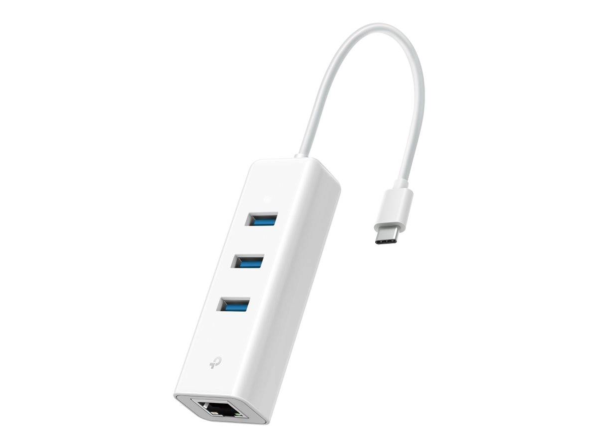 TP-Link UE330C V1 - Hub - USB-C, mit Gigabit Ethernet