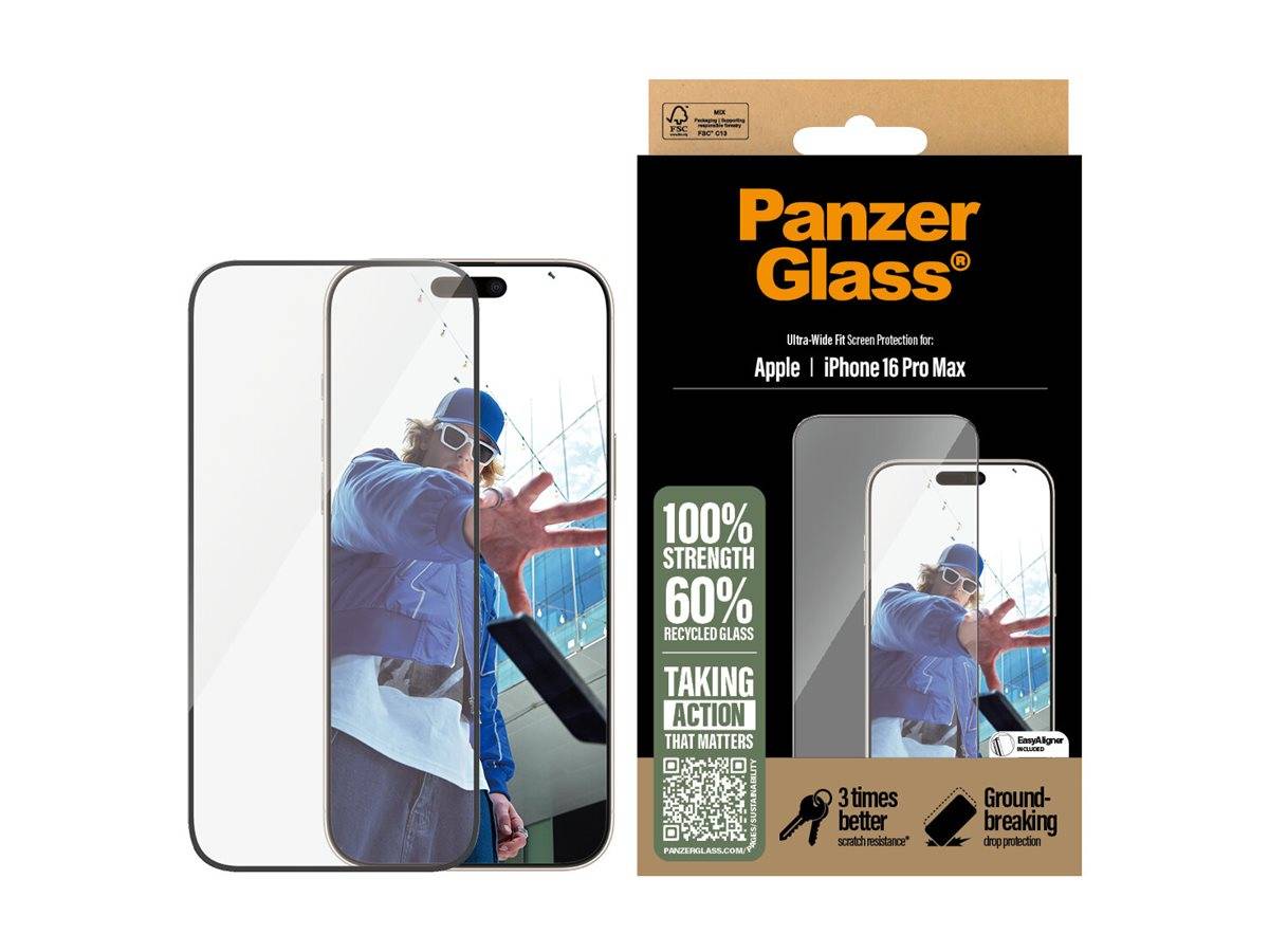 PanzerGlass - Bildschirmschutz für Handy - ultrabreite Passform