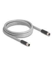 Delock M12 Kabel L-kodiert 5 Pin Stecker zu Buchse PUR schleppkettentauglich 2 m 2 m 5-polig