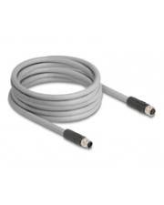 Delock M12 Kabel L-kodiert 5 Pin Stecker zu Buchse PUR schleppkettentauglich 5 m 5 m 5-polig