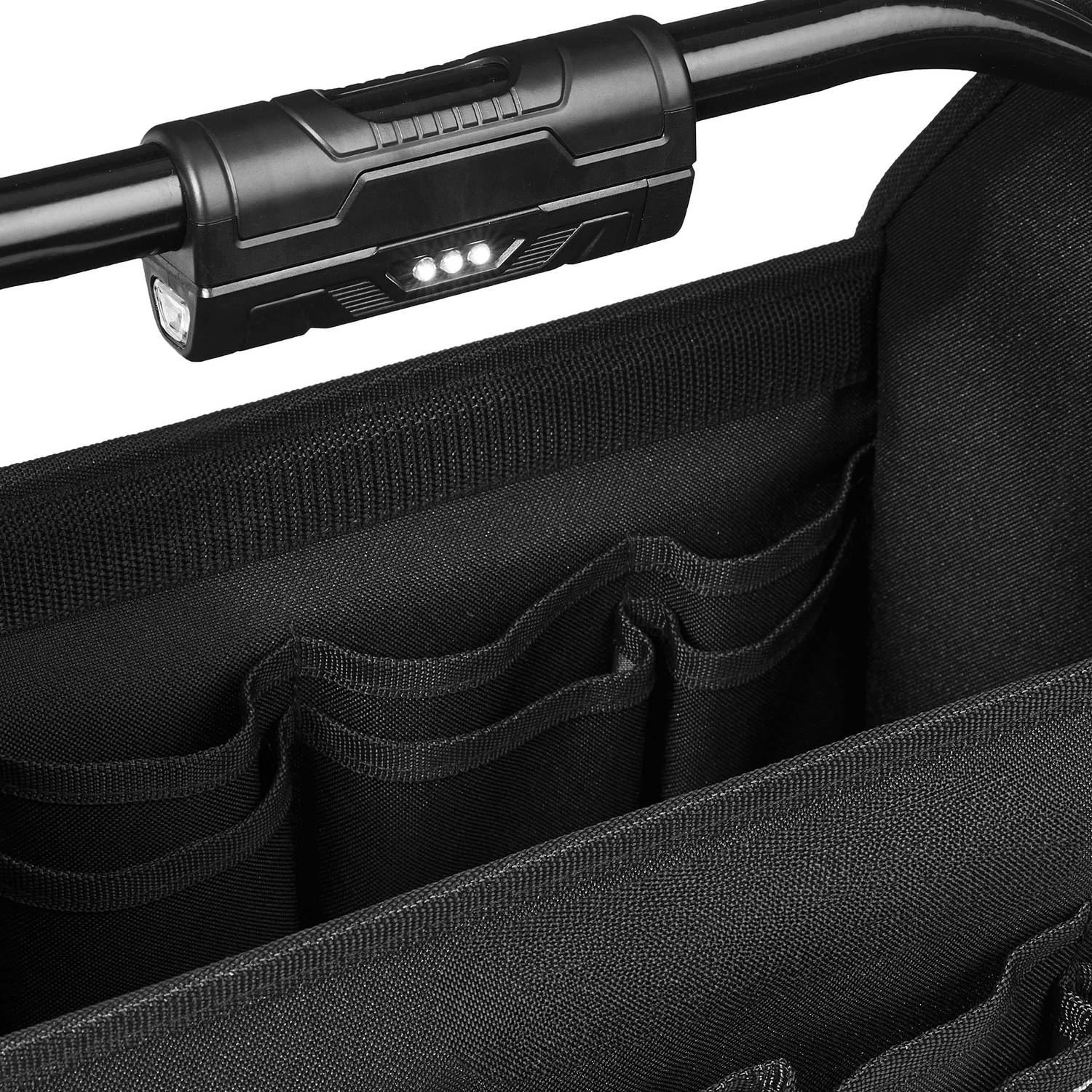 Mustbau Beleuchtete Werkzeugtasche zum Aufbewahren von Bohrern, Schraubendrehern