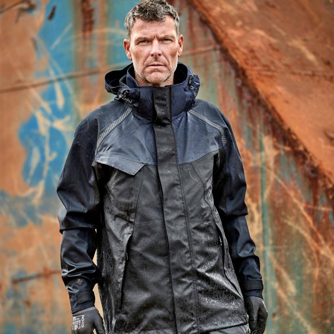 ELKA RAINWEAR 3-Lagen-Jacke mit Stretch 186101 Regenjacke Größe: Marine/Schwarz_2XL